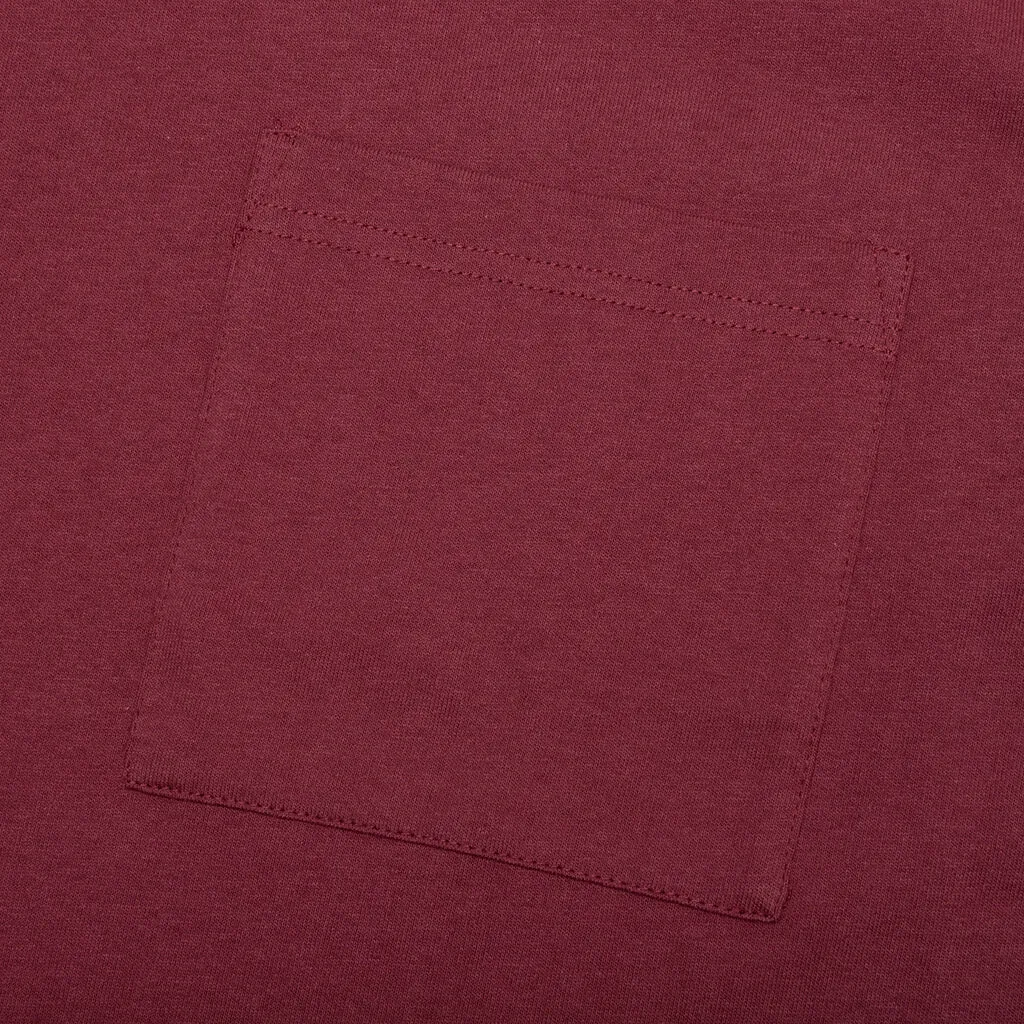 Jersey Braque Pocket Tee - Burgundy