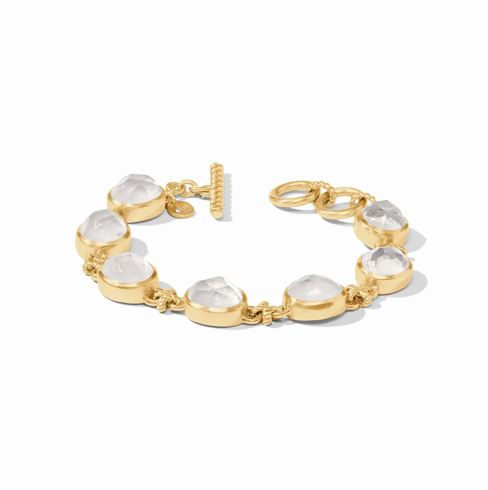 Julie Vos Nassau Demi Stone Bracelet, Clear Crystal