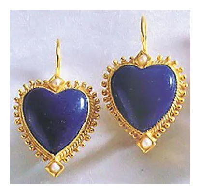 Lapis/Pearl Earrings