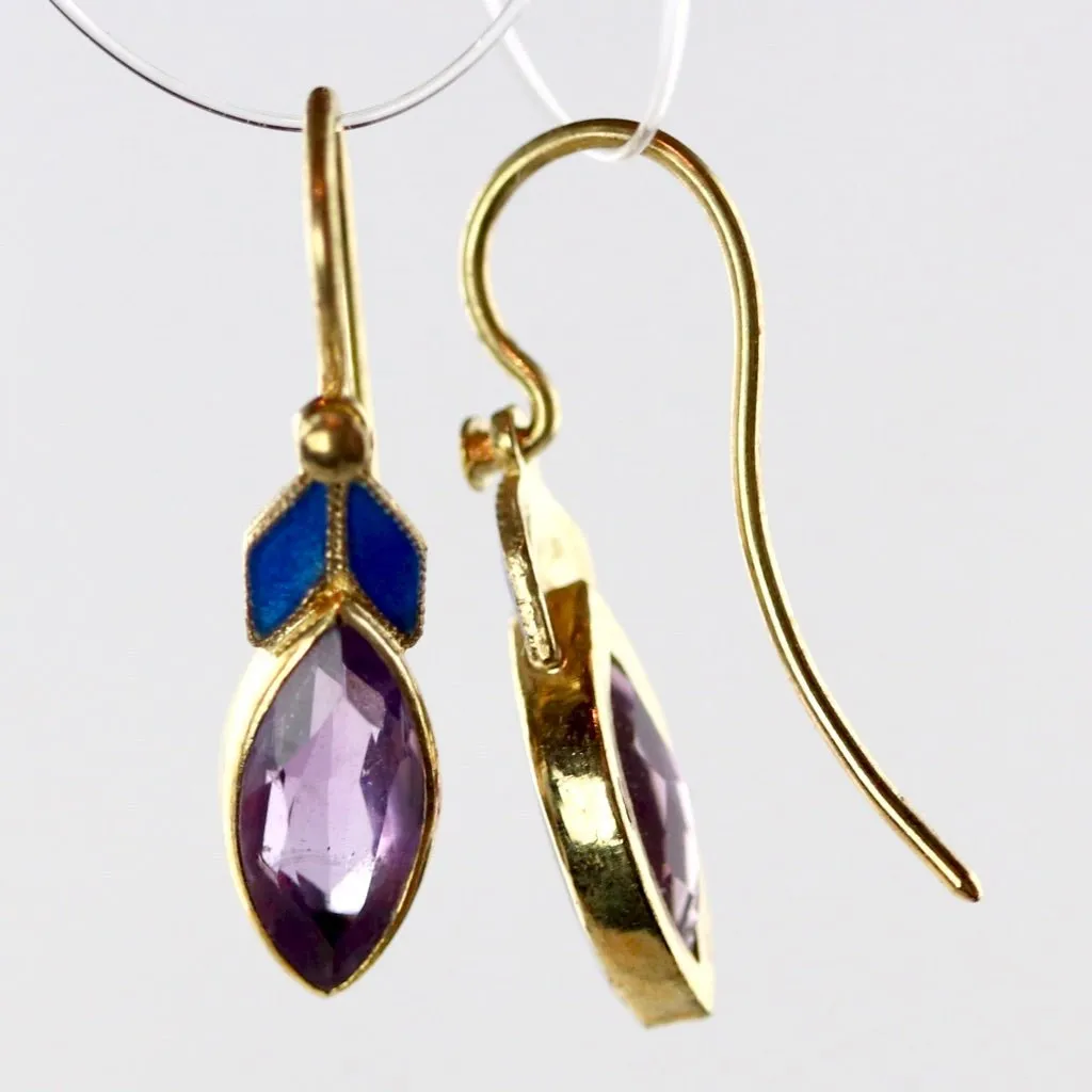 Lily Elsie Enamel and Amethyst Earrings