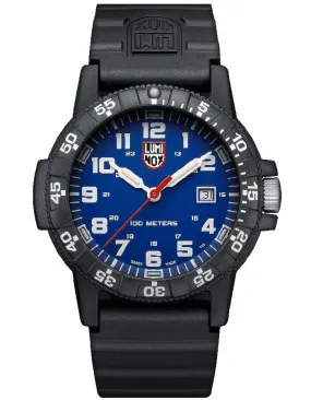 Luminox Mens LargeLeatherback Sea Turtle - Blue Dial - Strap - 100m - Date