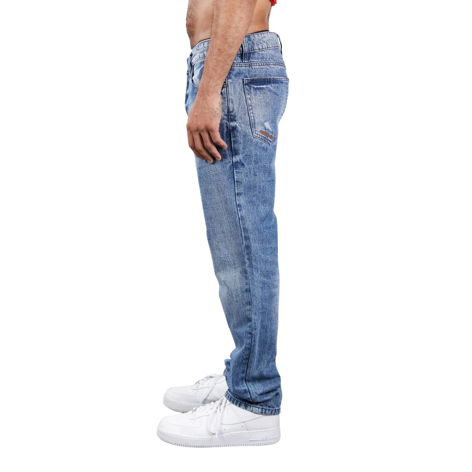 Medusa Straight Fit Ripped Jean