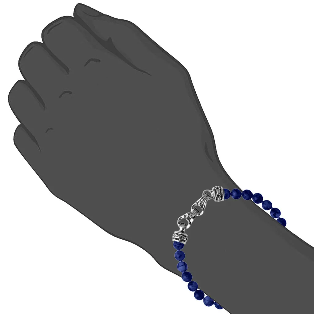 Men's Centauro Blue Lapis 6mm Bead Bracelet