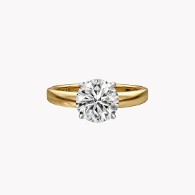 Modern Classic Round Brilliant Two-Tone Solitaire