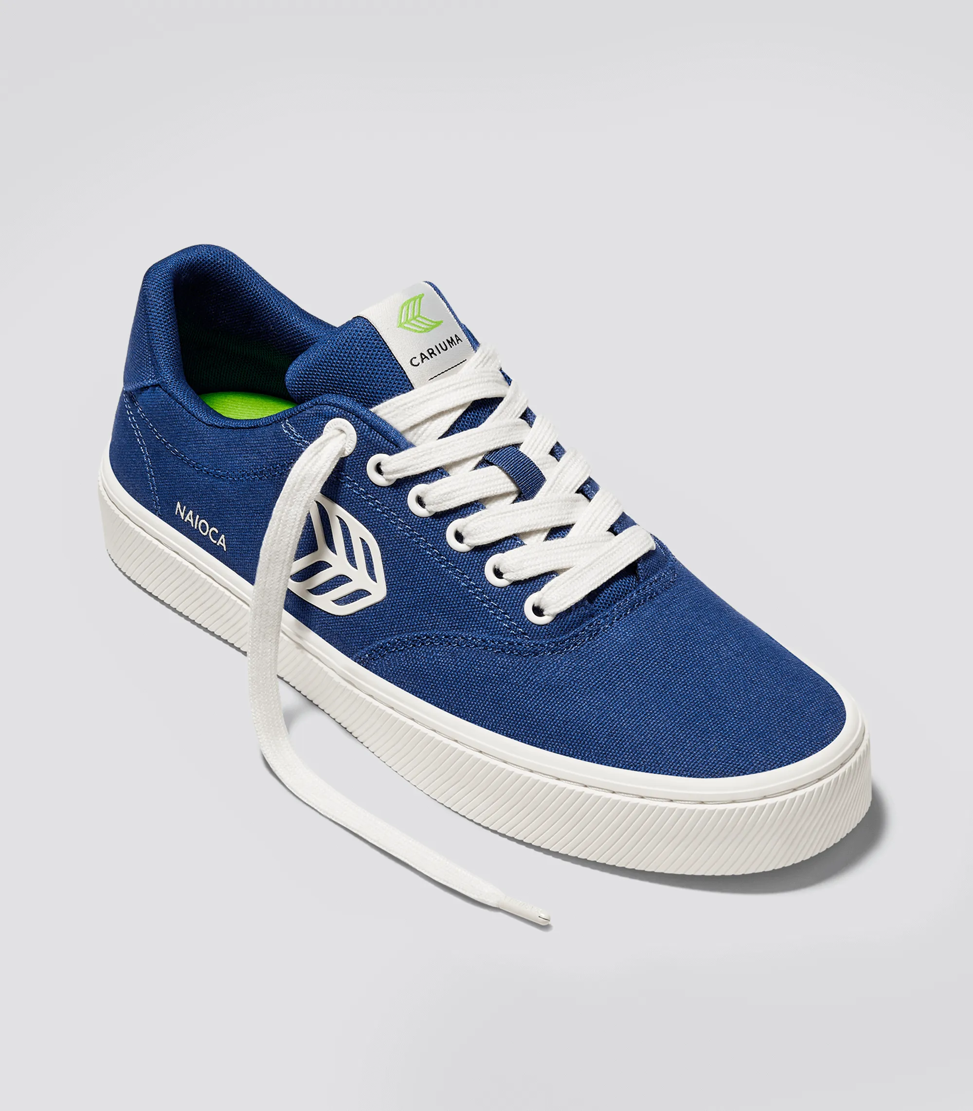 NAIOCA Canvas Mystery Blue Canvas Ivory Logo Sneaker Women