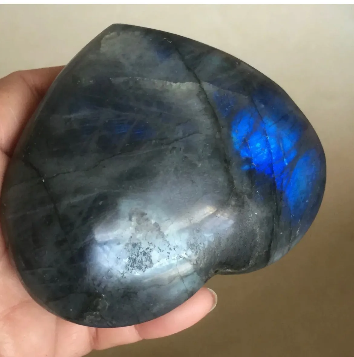 Natural Labradorite Heart Shaped gemstone