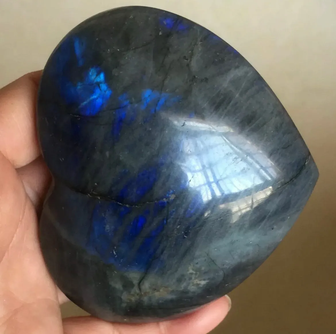 Natural Labradorite Heart Shaped gemstone