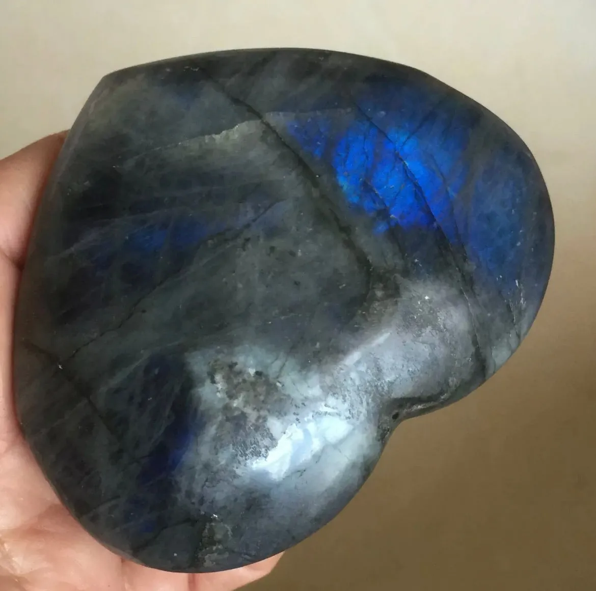 Natural Labradorite Heart Shaped gemstone