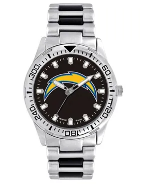 NFL Mens Los Angeles Chargers Heavy Hitter Watch - Bracelet Strap - Color Logo