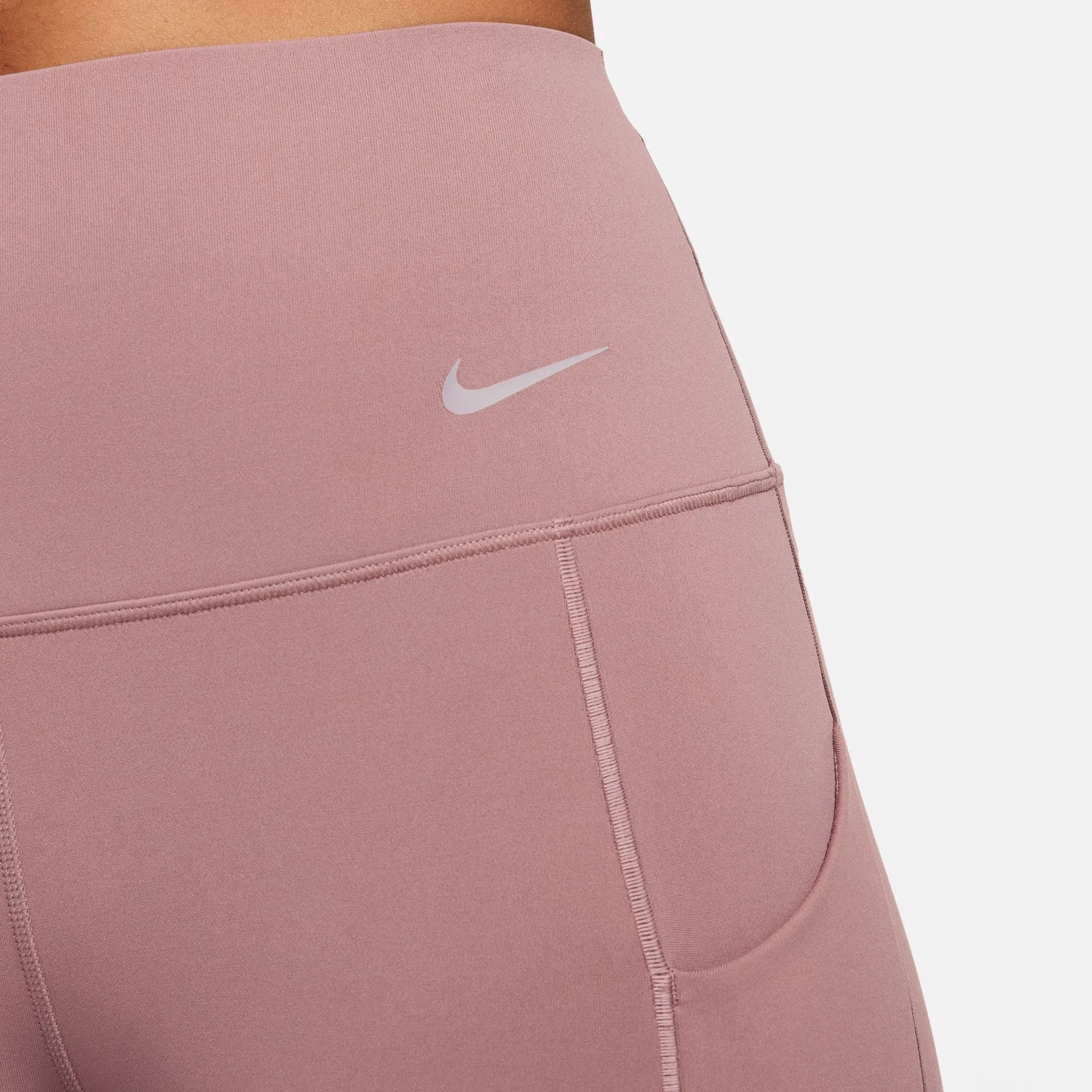 Nike Women's Universa Medium-Support High-Waisted 7/8 Leggings Smokey Mauve / Black