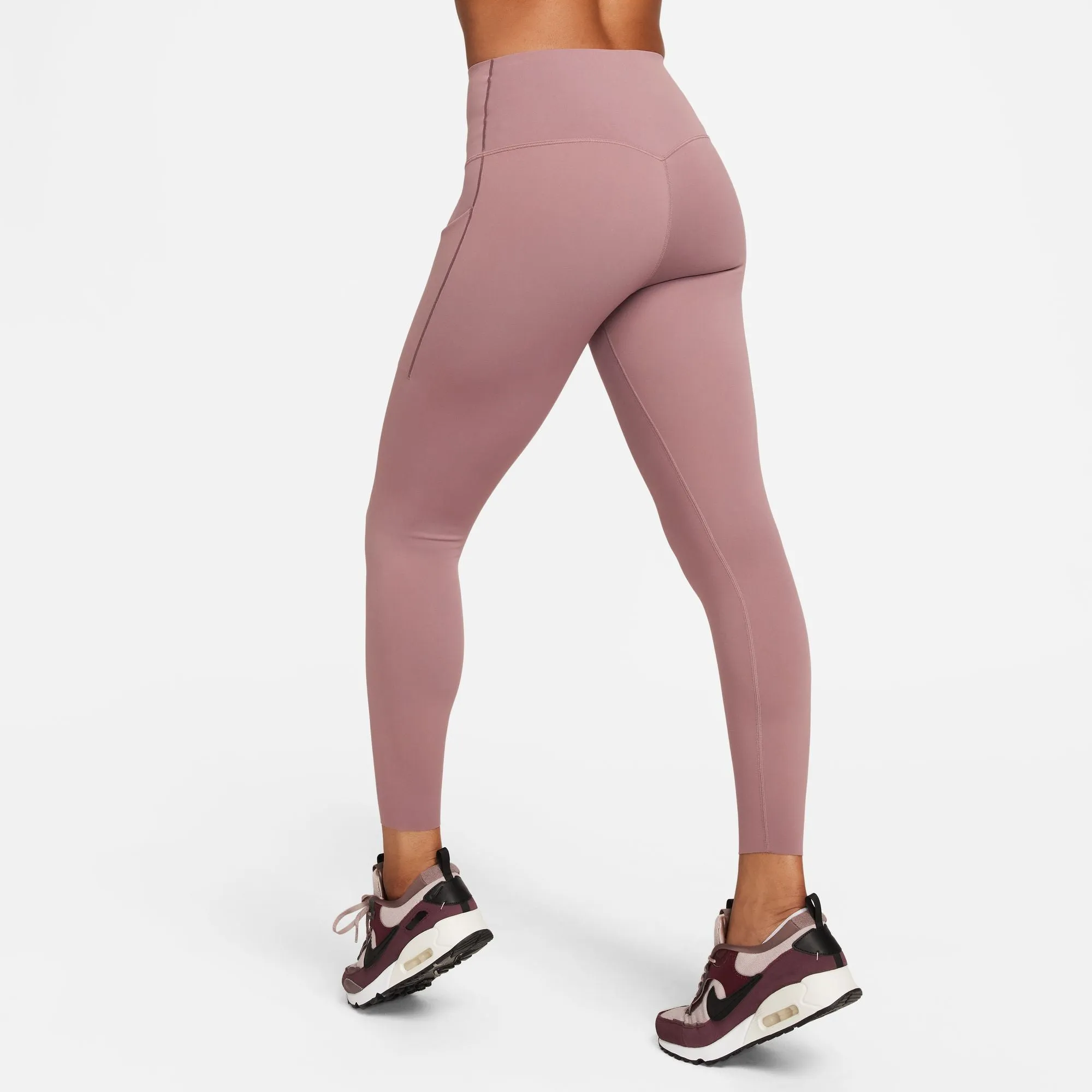 Nike Women's Universa Medium-Support High-Waisted 7/8 Leggings Smokey Mauve / Black