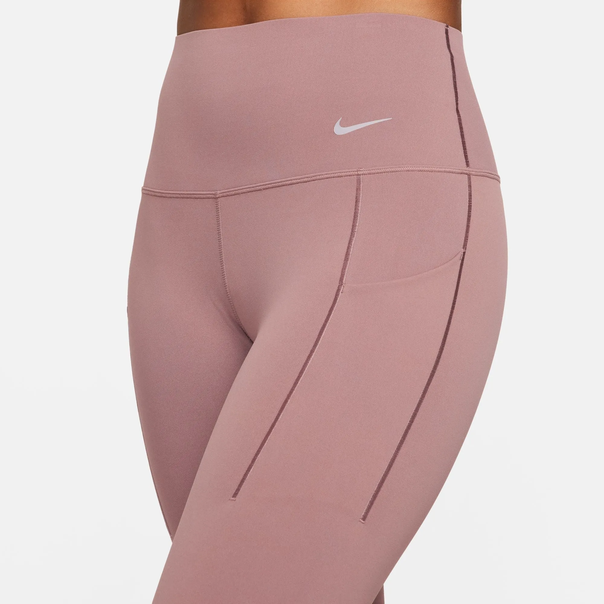 Nike Women's Universa Medium-Support High-Waisted 7/8 Leggings Smokey Mauve / Black