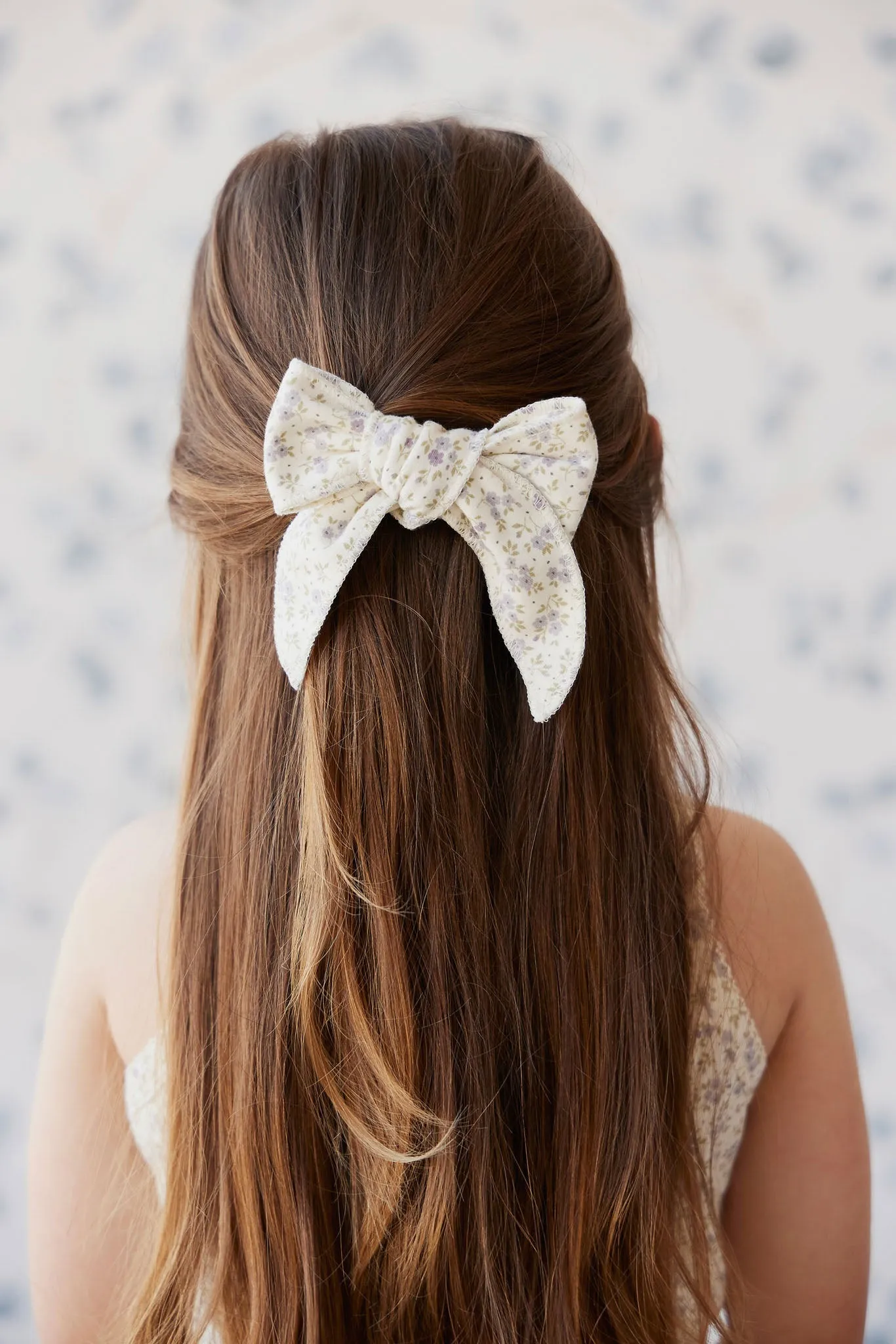 Organic Cotton Bow - Rosalie Fields Raindrops