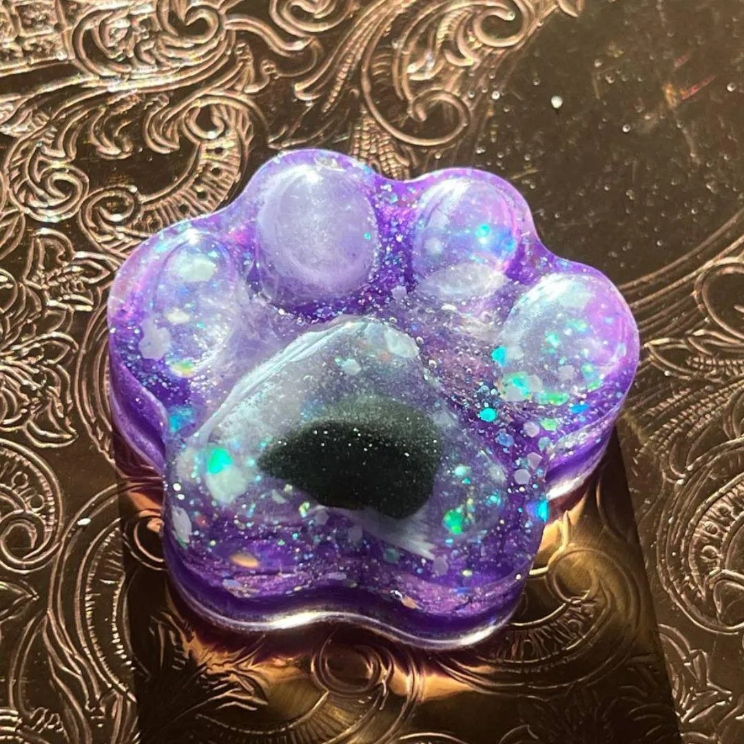 Orgonite Paw Print ~Infused with Crystals and Metals~ Great for ALL sentient beings!