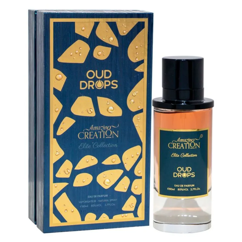 Oud Drops by Amazing Creation Elite Collection, Perfume for Men & Women, EDP, 80ml