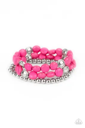 Paparazzi Desert Verbena - Pink Bracelet