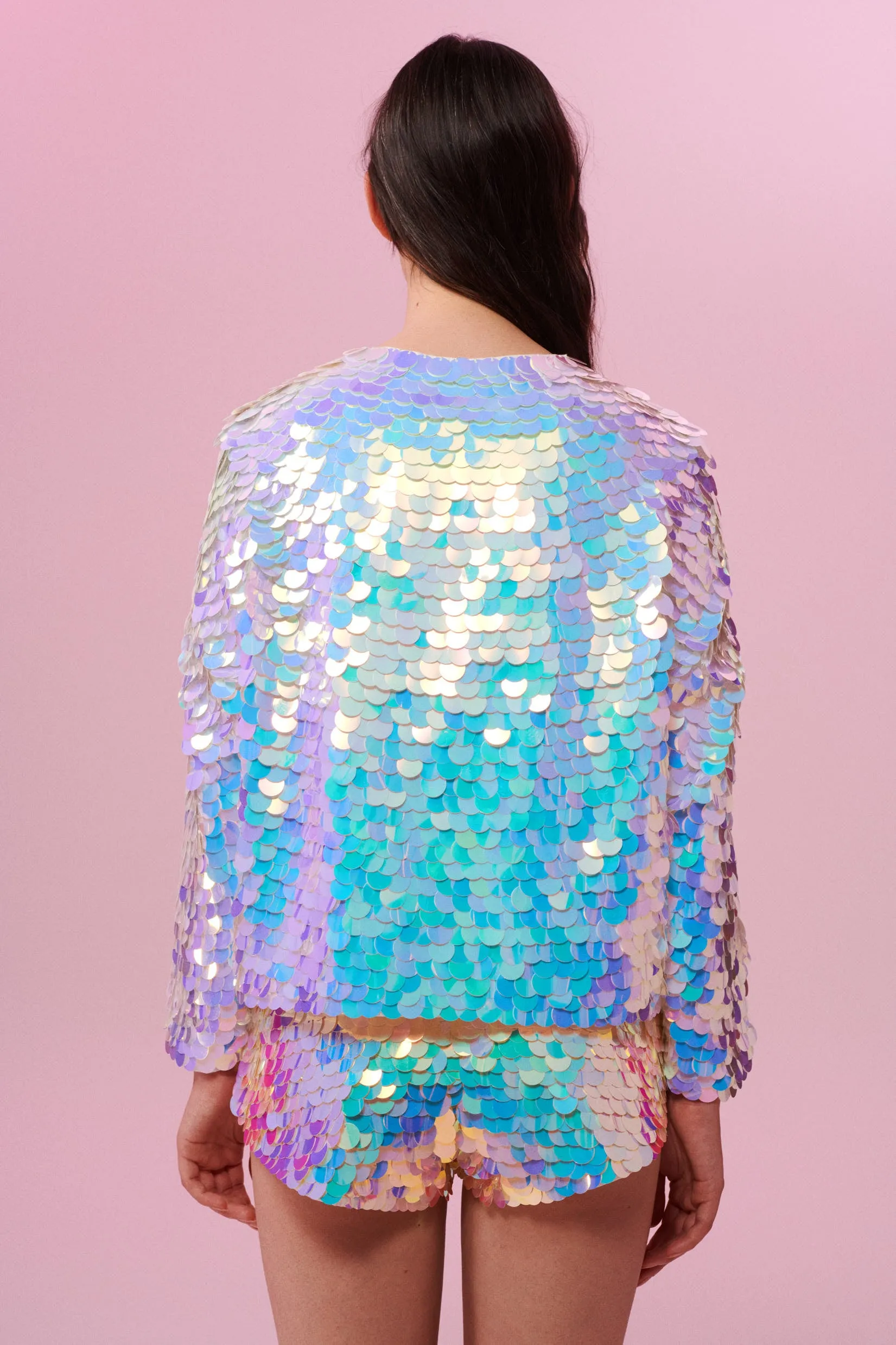 PENNY SEQUIN JACKET - OPAL