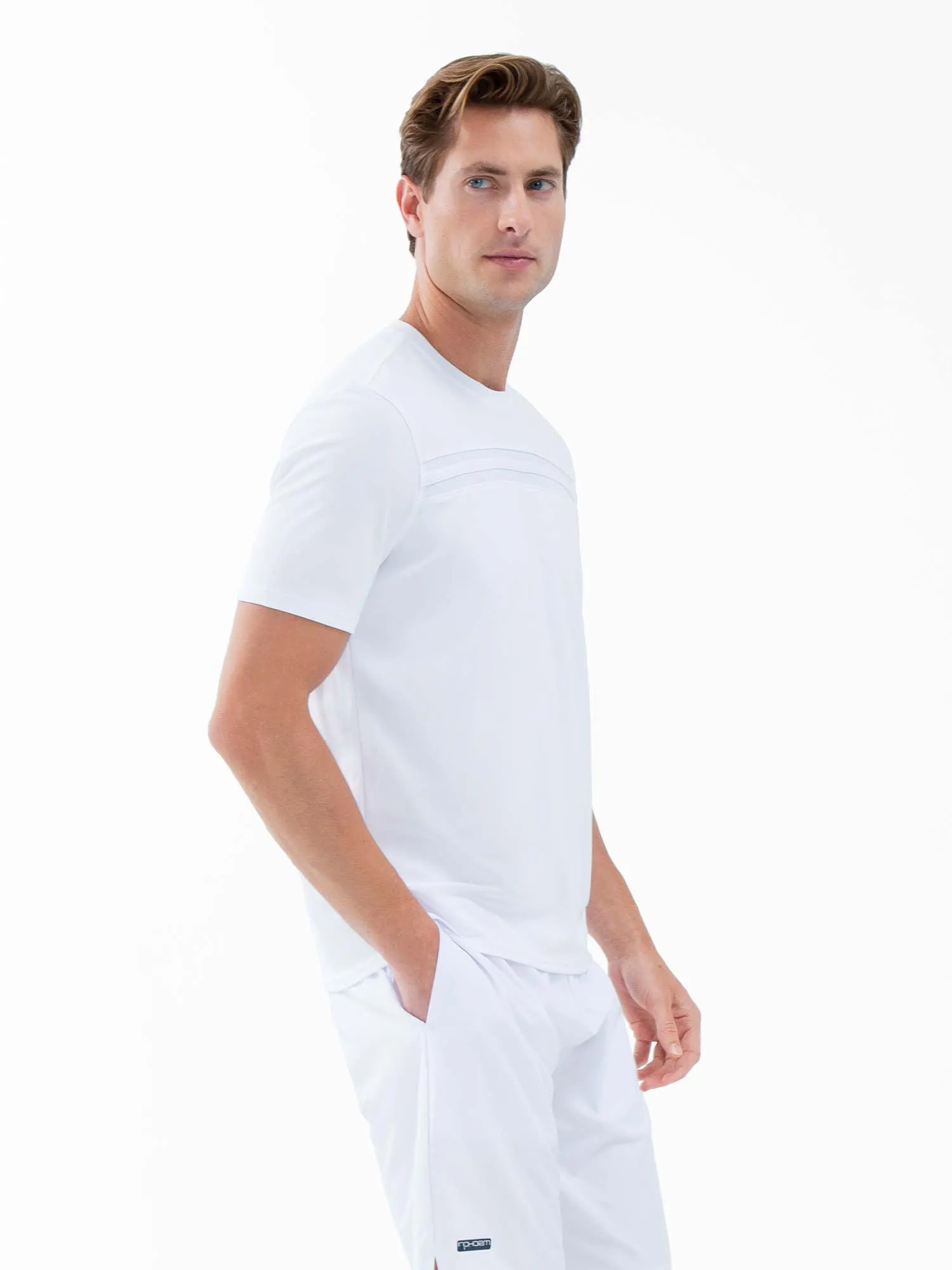 Performance Men's Tournament Short Sleeve Crew Neck - White