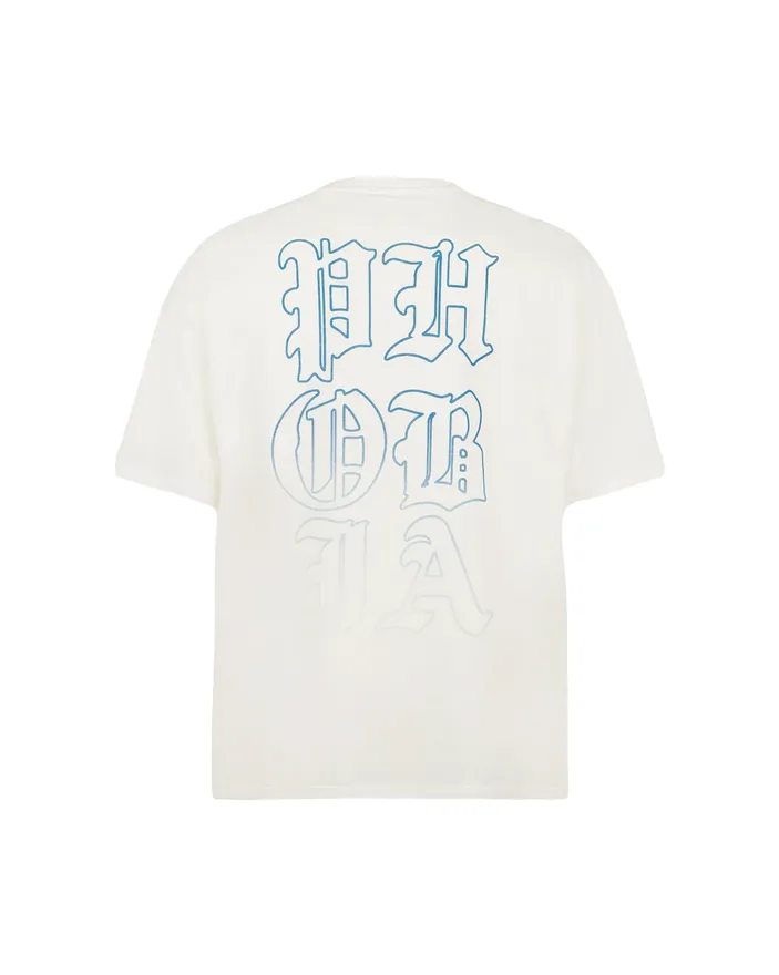 Phobia White unisex t-shirt with Demon Bite PH00196 blue mouth 