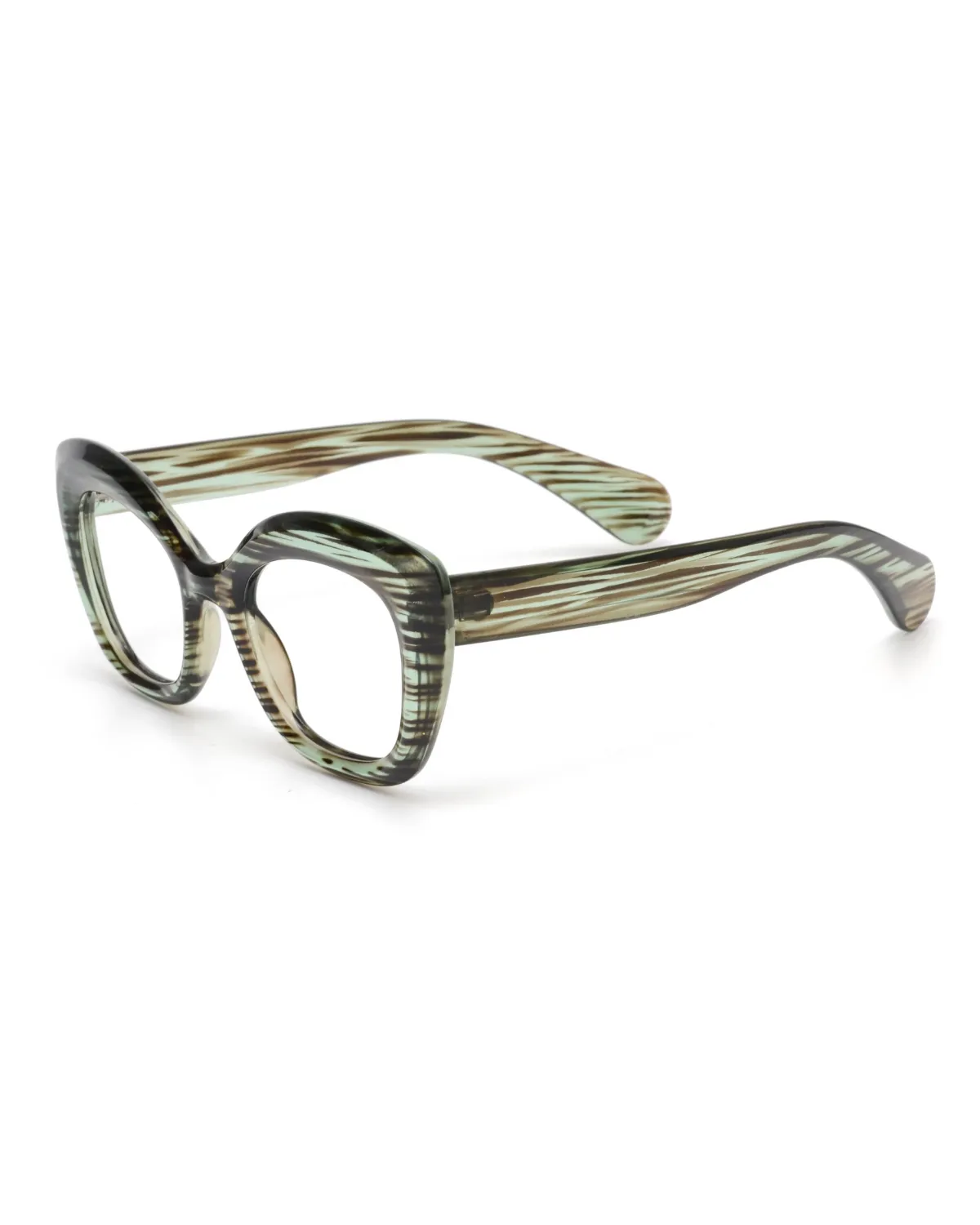 Portia Blue Light Readers 1.50 (Green/Brown Stripes)