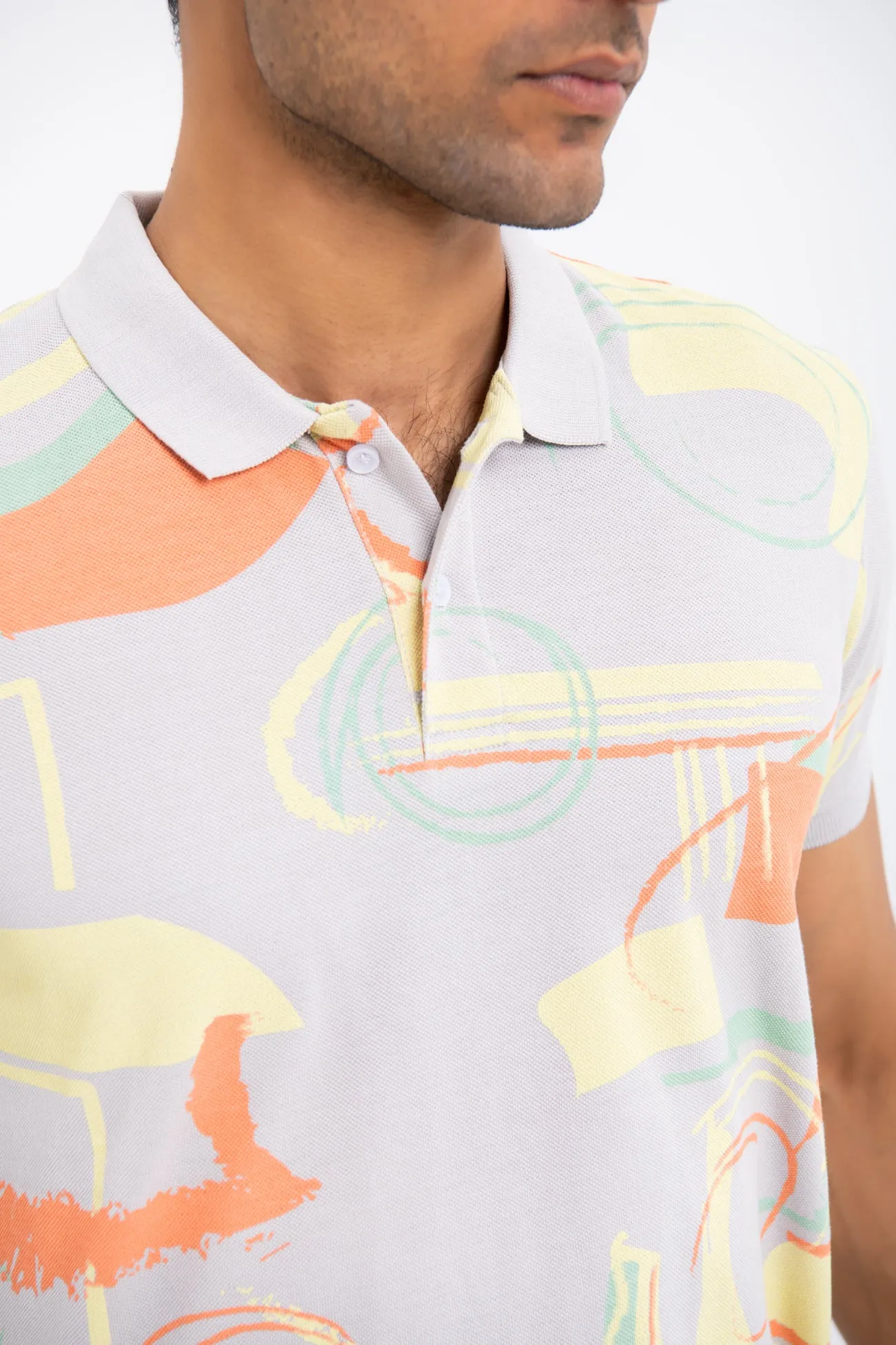 REGULAR FIT PRINTED POLO SHIRT