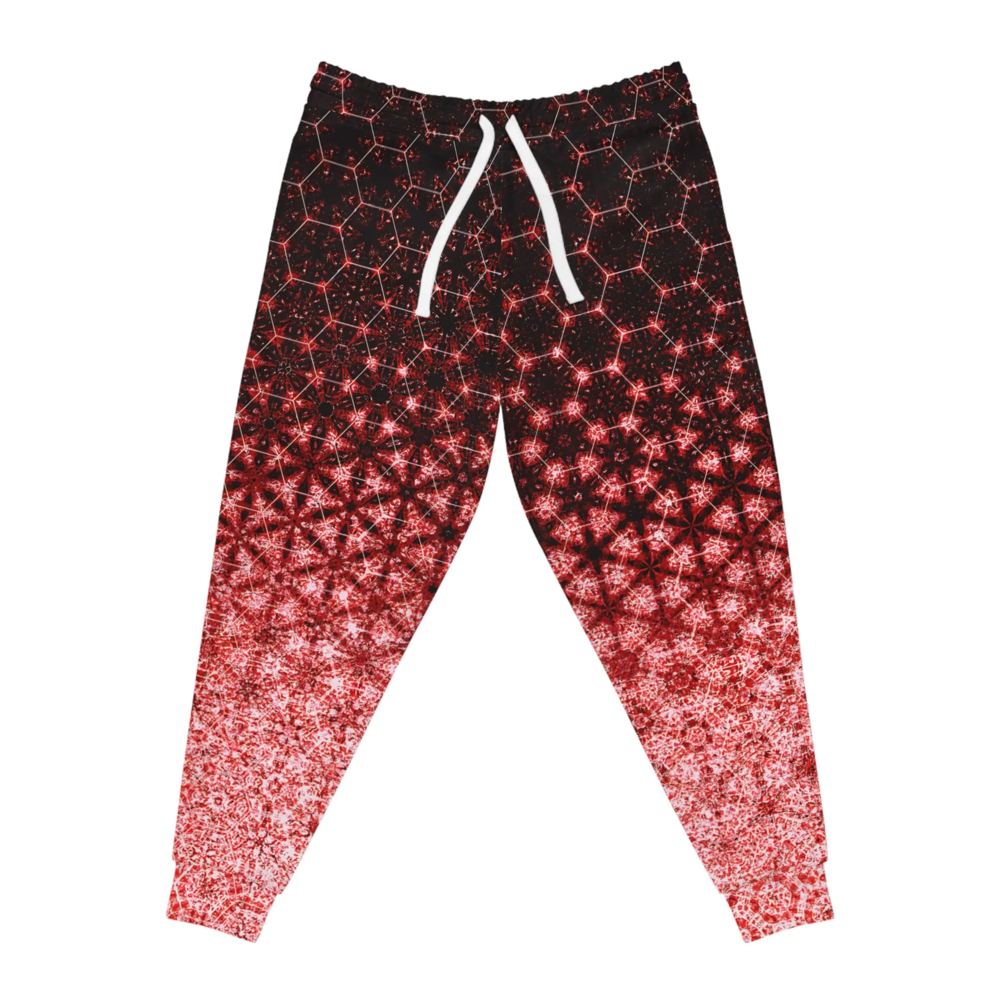 Sacred Geometry Meta Zen Red Unisex Joggers - All-Over Print Sublimation - Unique Spiritual Design