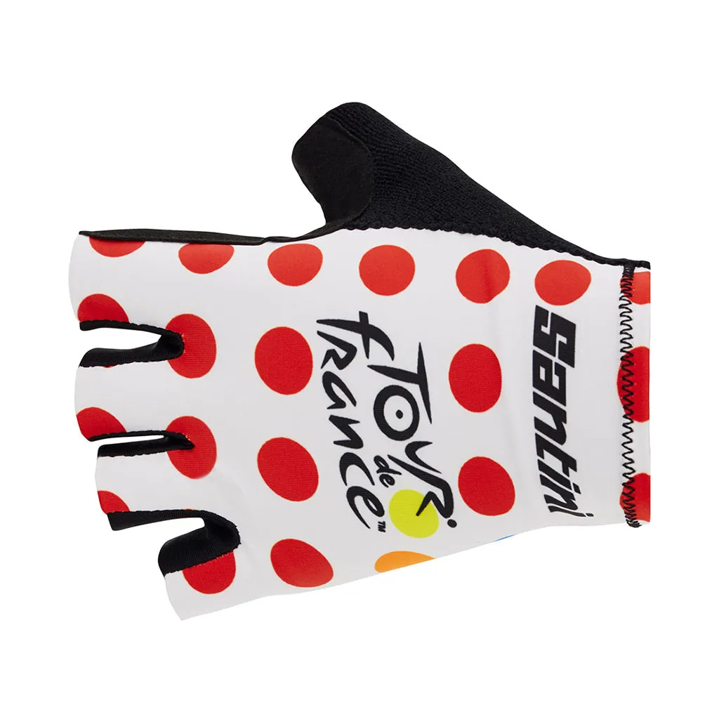 Santini TDF KOM Leader Gloves - Polka Dots