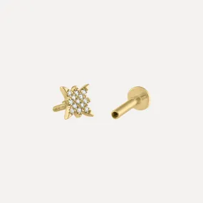 Starburst Diamond Piercing Earring