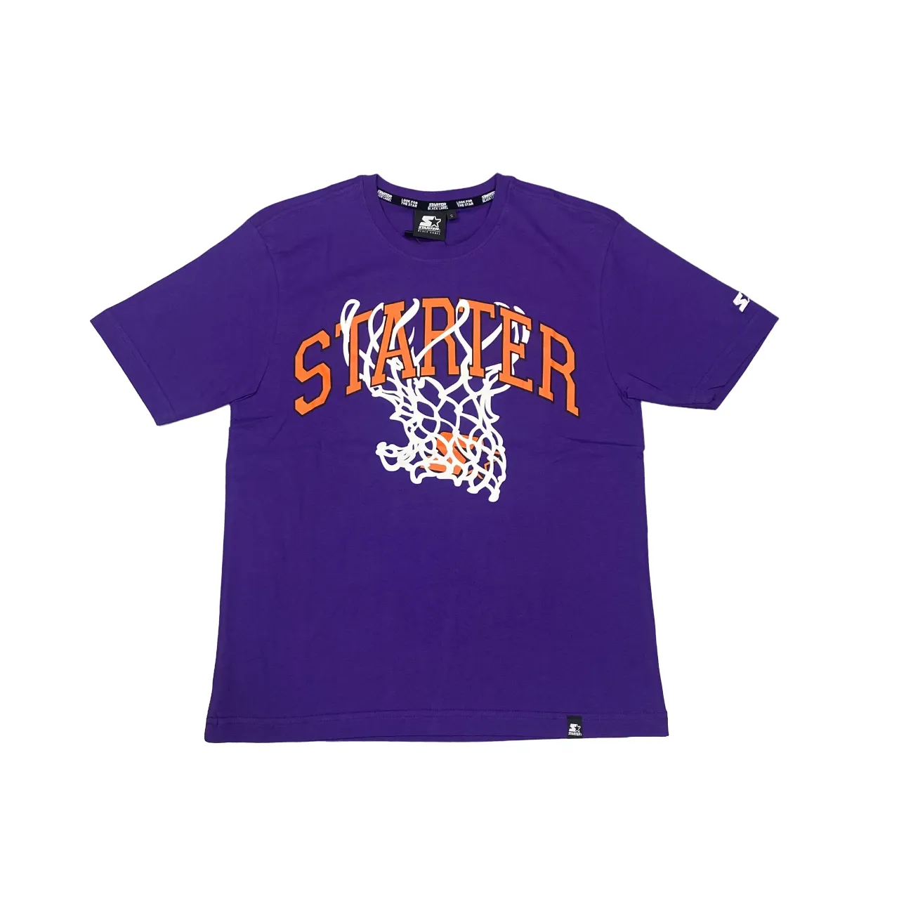 Starter short sleeve men's t-shirt in cotton with 74060 purple print