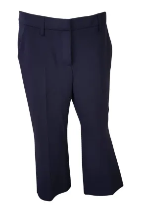 TARA JARMON Navy Blue Straight Leg Capri Trousers (40)