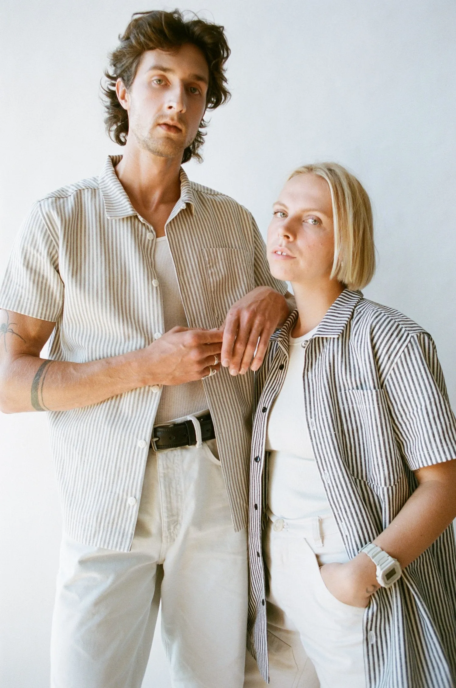 The Saturday Project - Leisure Shirt - Black Stripe