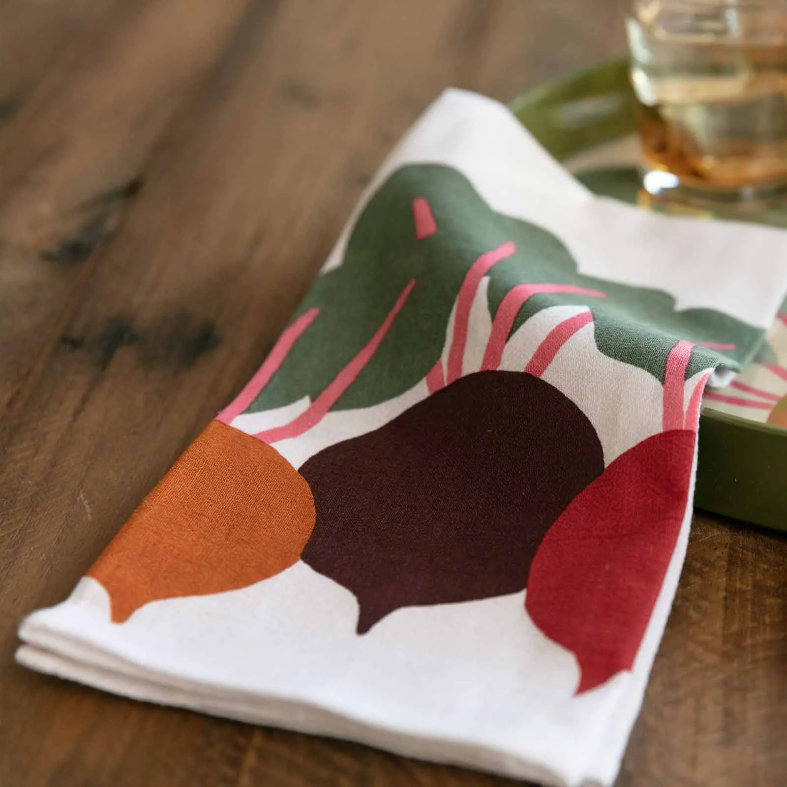 Three Beets Cotton Kitchen Towels Set Of 3