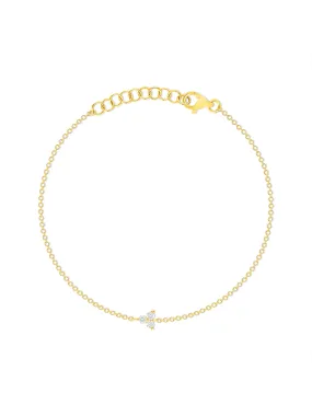 Tiny Trio Diamond Bracelet 14K