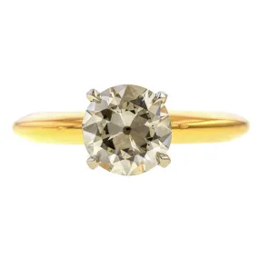 Vintage Solitaire Engagement Ring, Circular Brilliant 1.11ct.