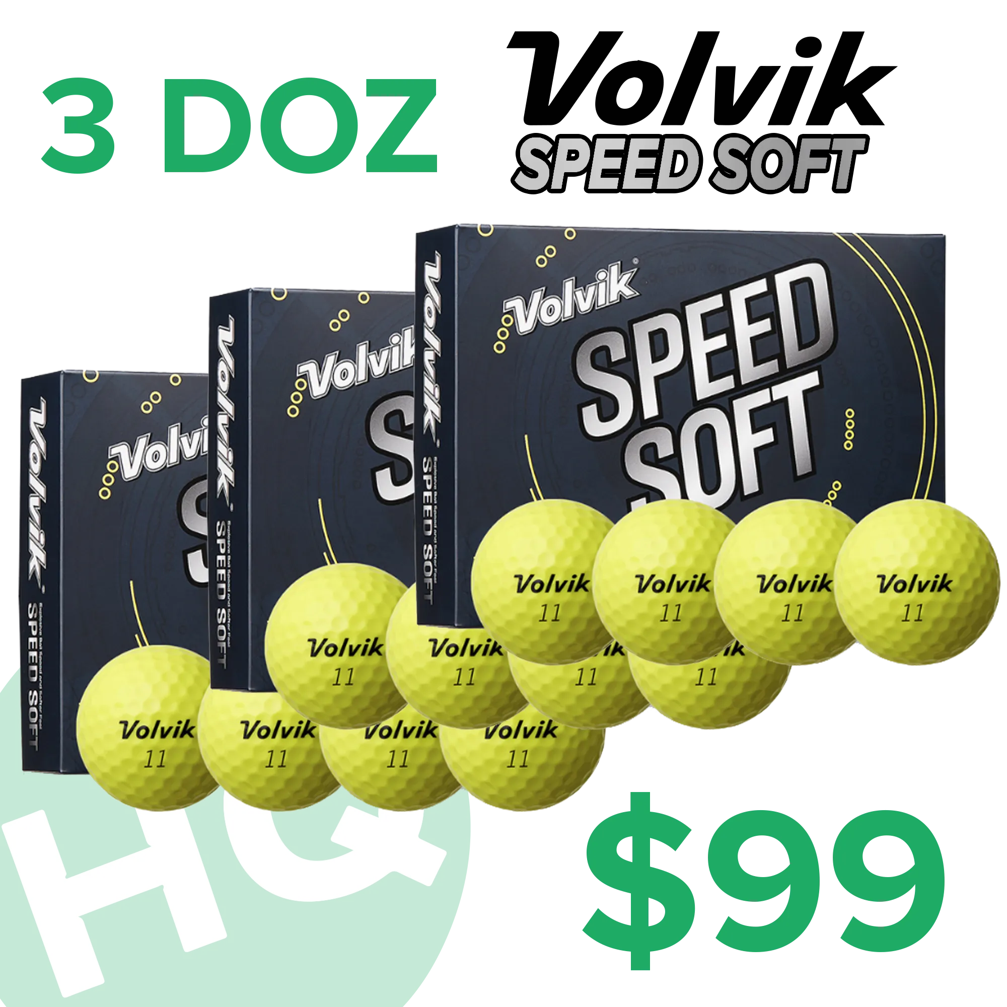 Volvik Speed Soft Yellow Dozen - 3 for $99