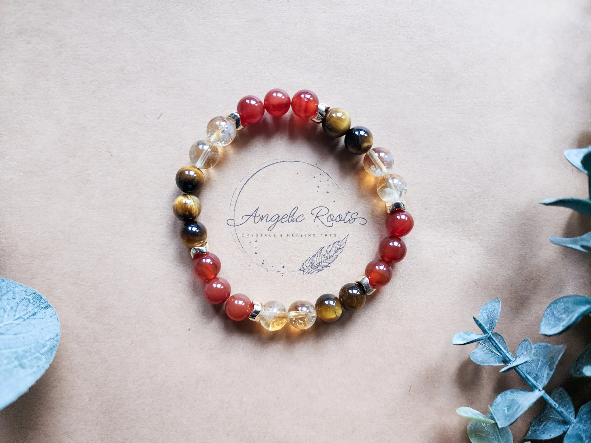 Wizard Collection - Red & Gold House || Citrine, Carnelian, Tiger Eye