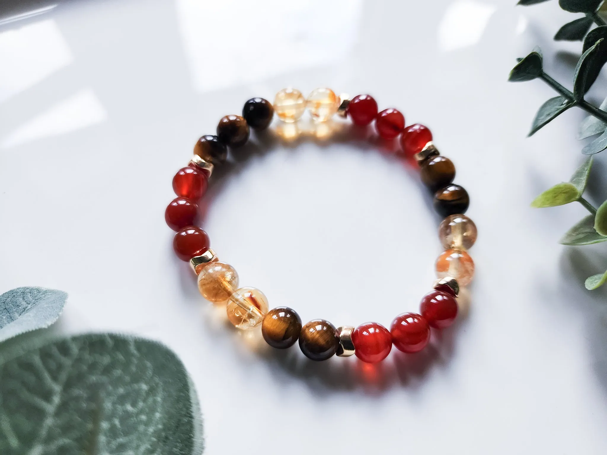 Wizard Collection - Red & Gold House || Citrine, Carnelian, Tiger Eye