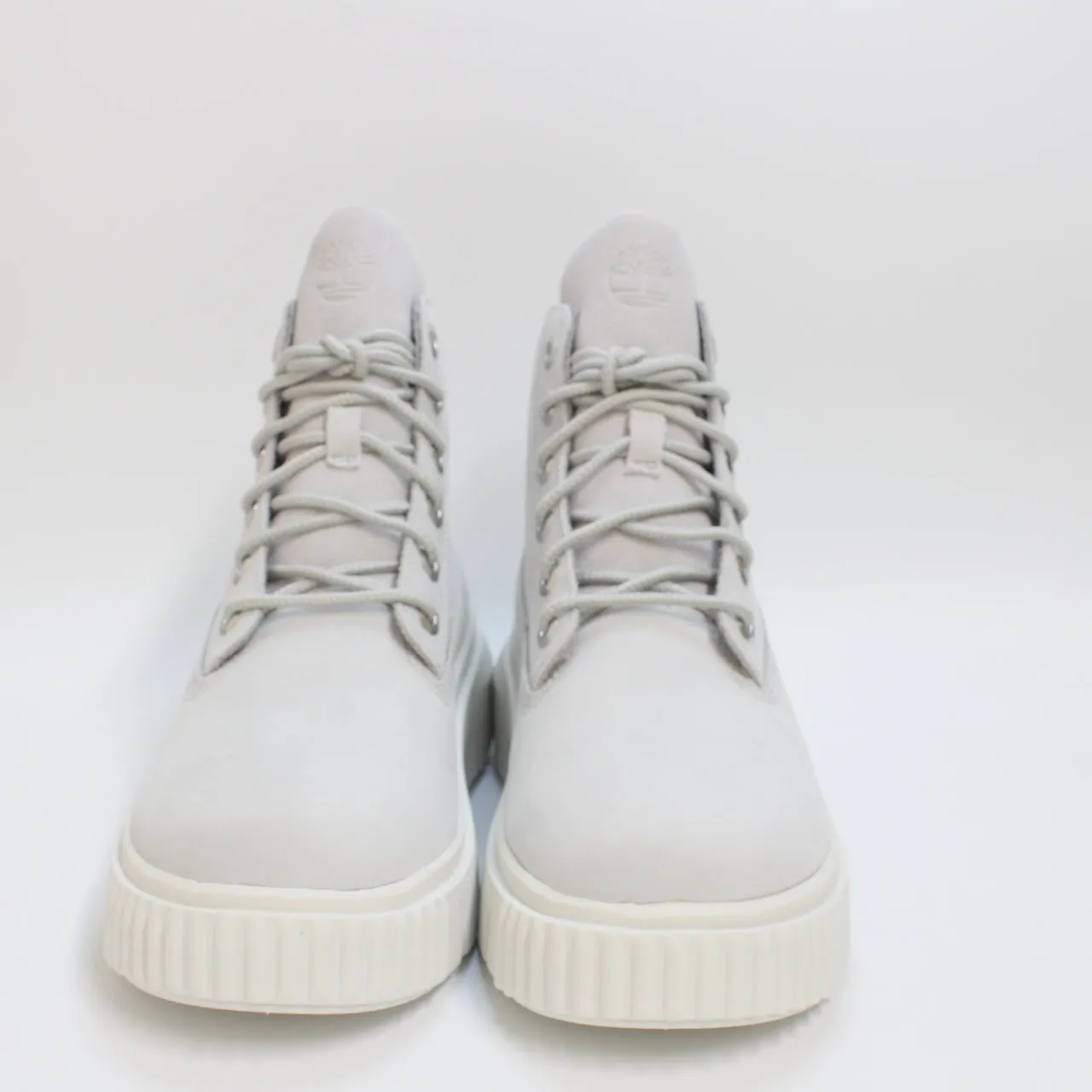 Womens Timberland Greyfield Leather Boots Light Grey Nubuck