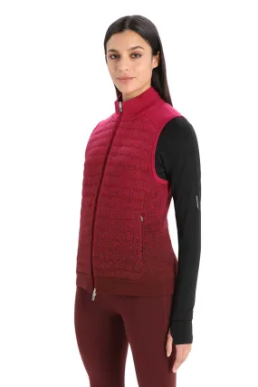 Womens Zoneknit Insulated Vest Into The Deep - Cherry/Espresso